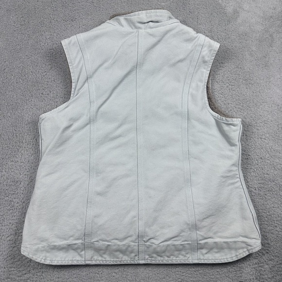 Carhartt Mock Neck Vest Sherpa Lined WV001 Full Zip Gray Womens XL 16/18 - Picture 3 of 11